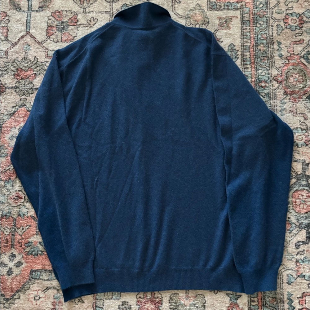 Tasso Elba cashmere sweater men’s XL like new medium blue - Picture 4 of 4